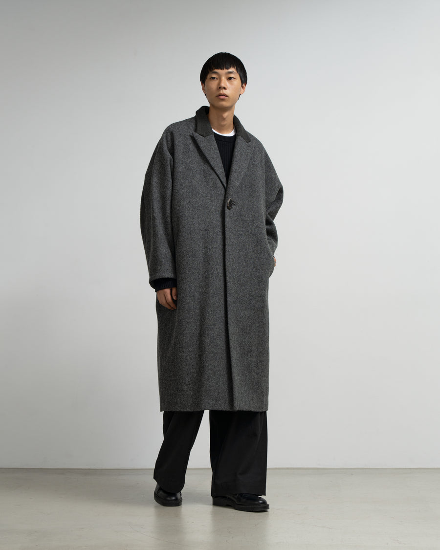 Covered Coat - 017[ Petrified wood button ]