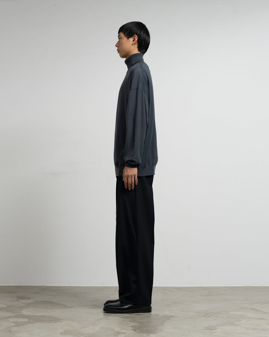 DOUBLE PLEATED WIDE PANTS