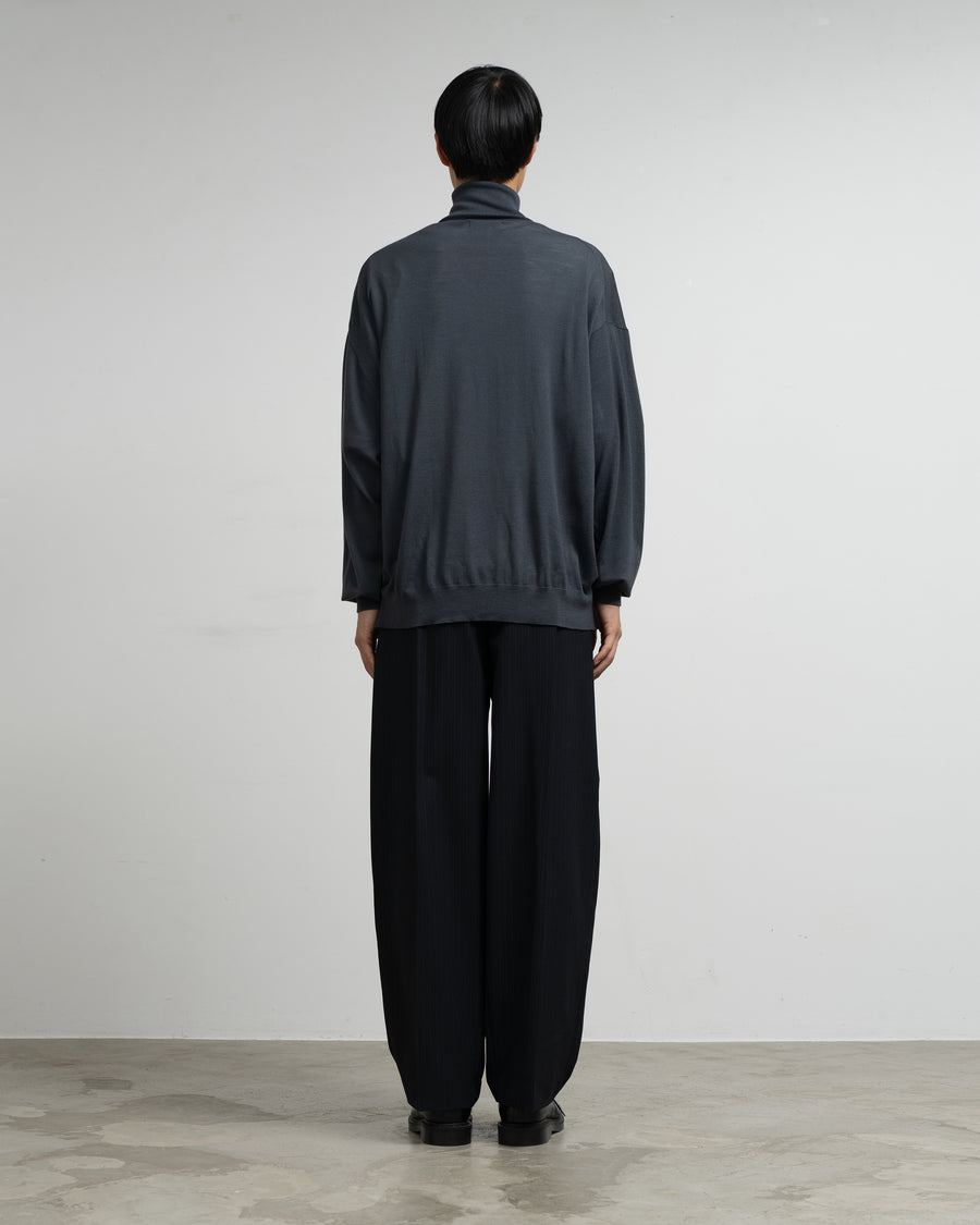 DOUBLE PLEATED WIDE PANTS