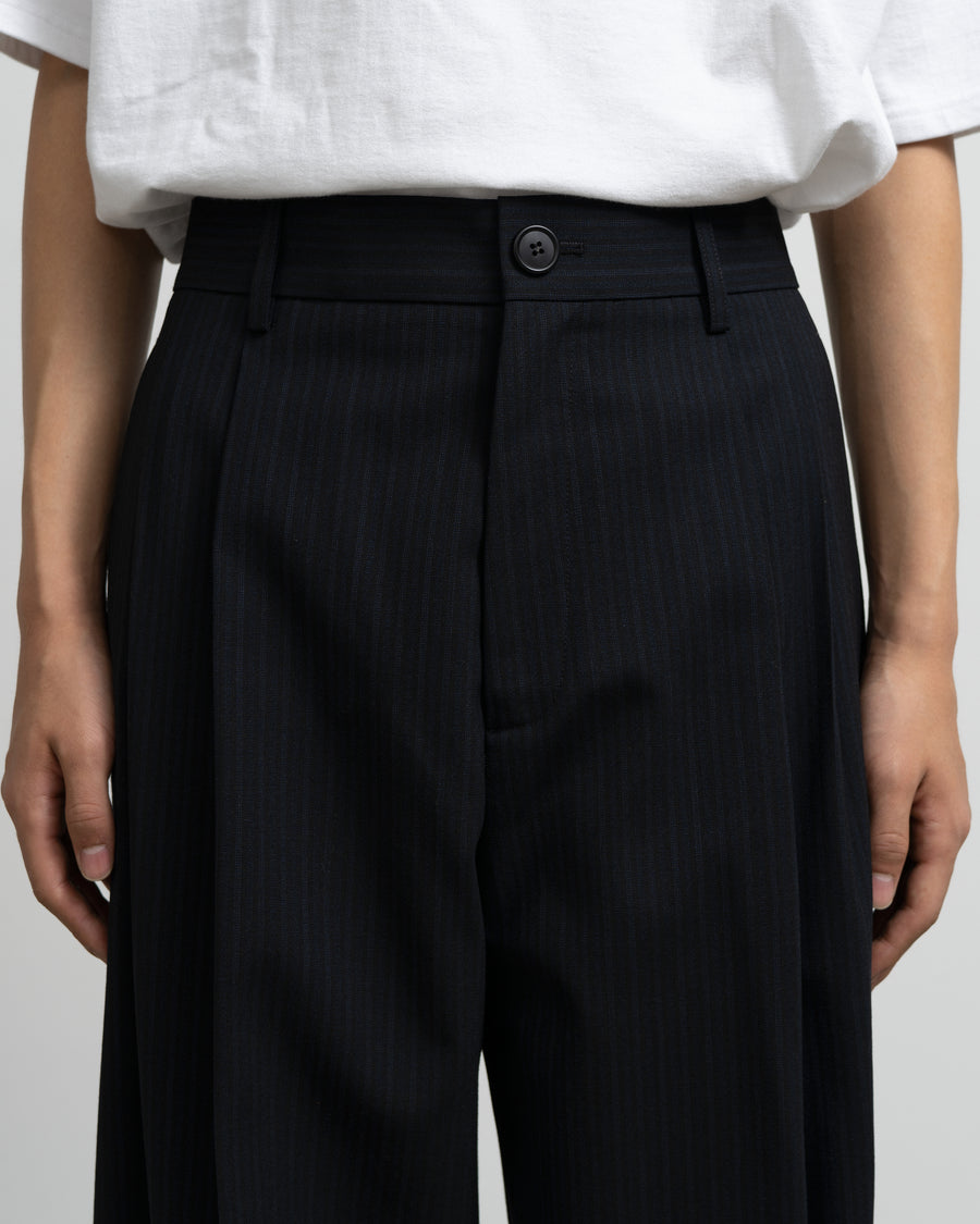 DOUBLE PLEATED WIDE PANTS