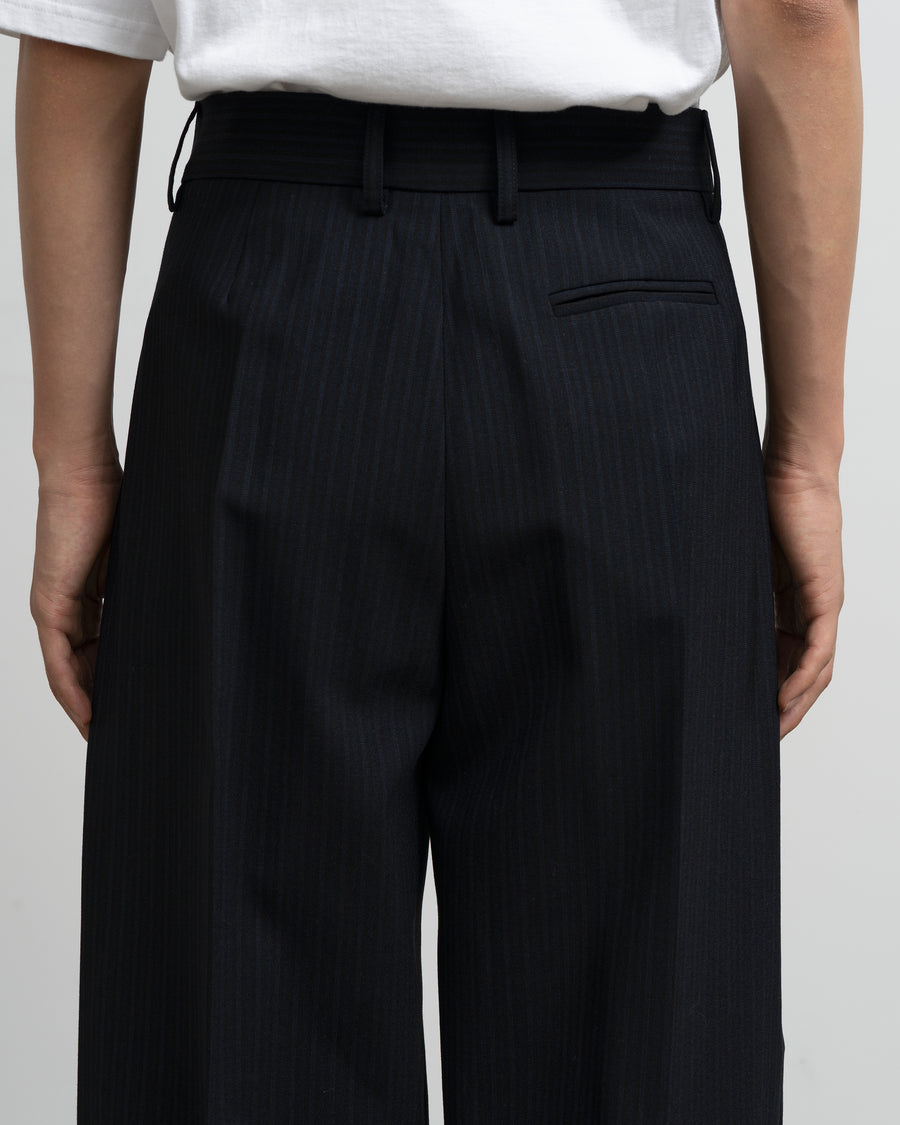 DOUBLE PLEATED WIDE PANTS