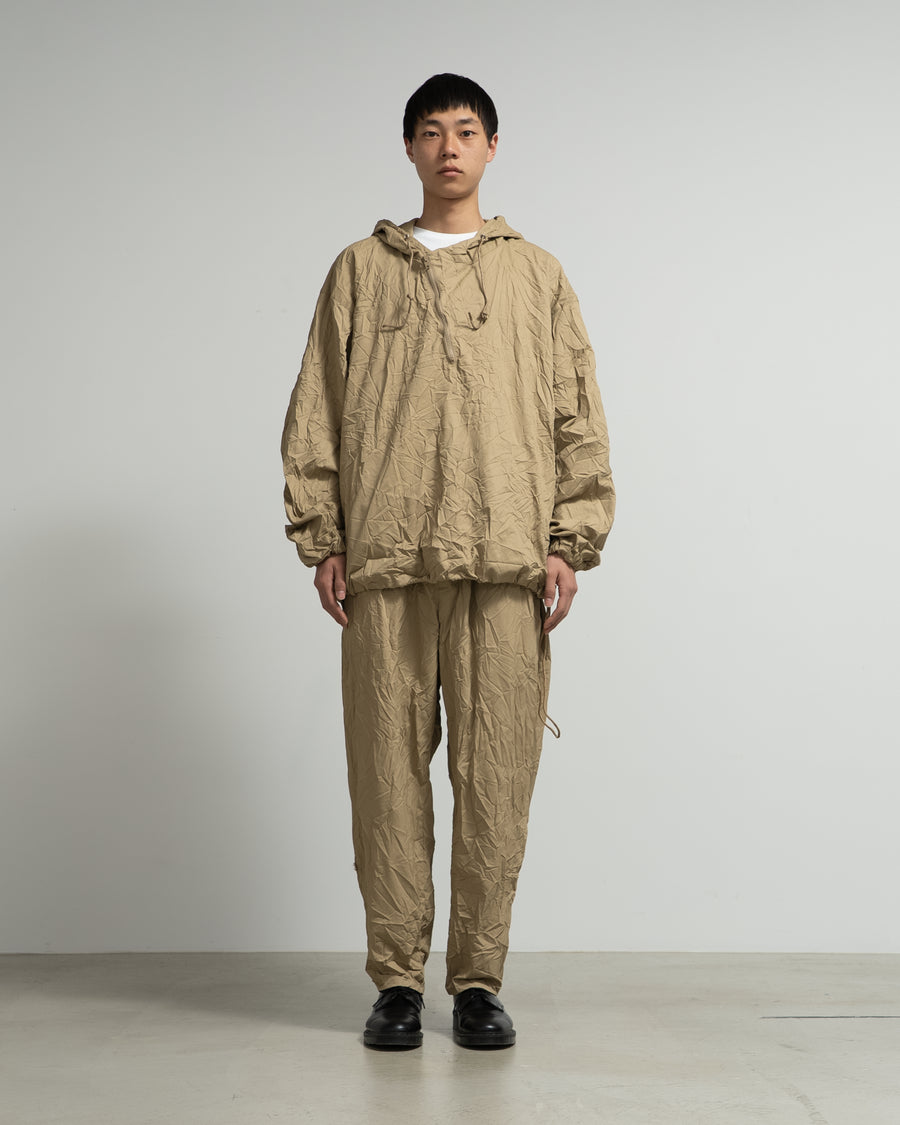 Half zip hoodie（crease finish）