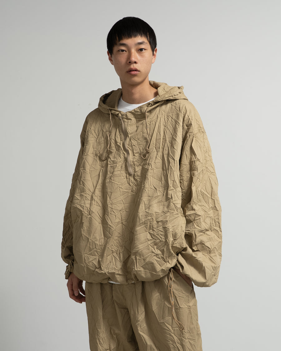 Half zip hoodie（crease finish）