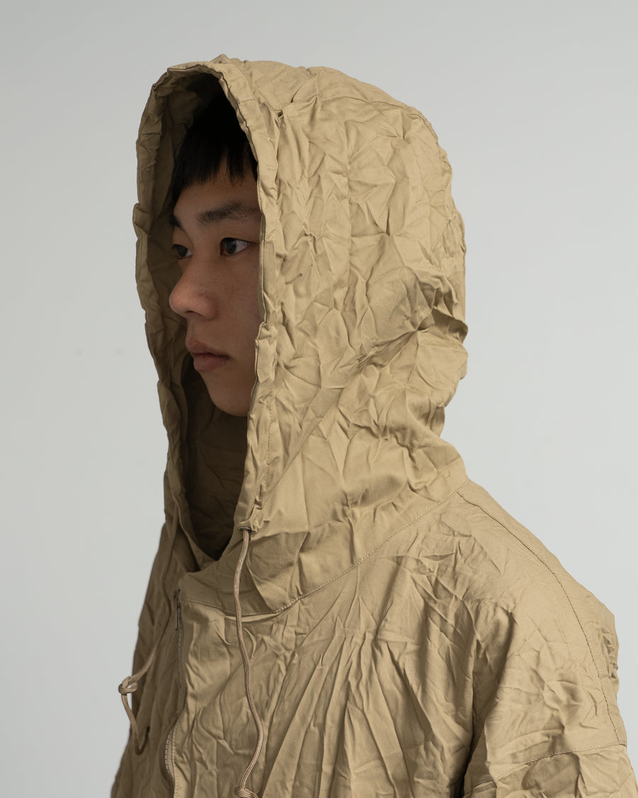 Half zip hoodie（crease finish）
