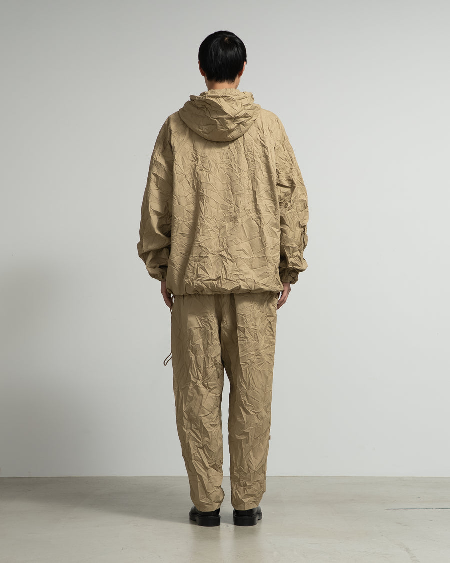 Half zip hoodie（crease finish）