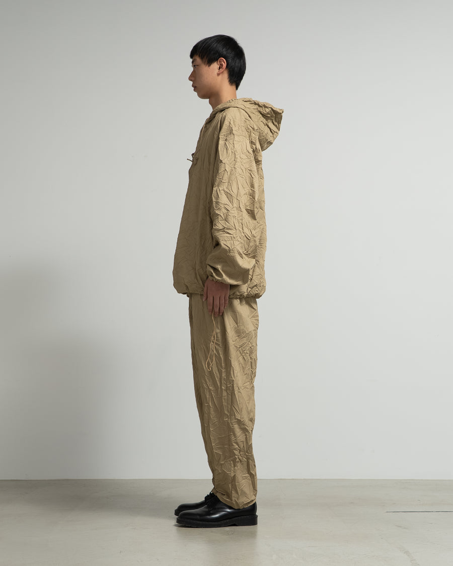 Half zip hoodie（crease finish）