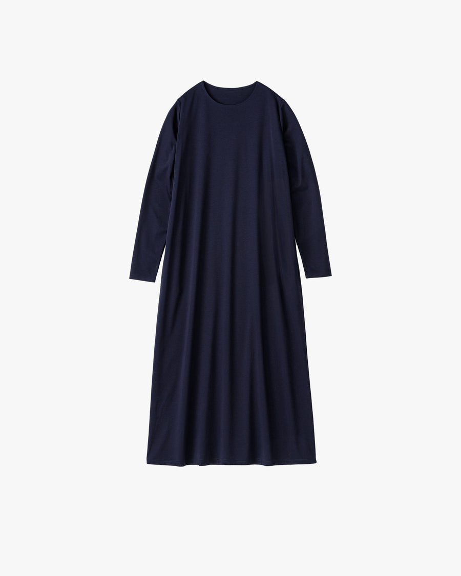 Fine Smooth L/S Crew Neck Dress