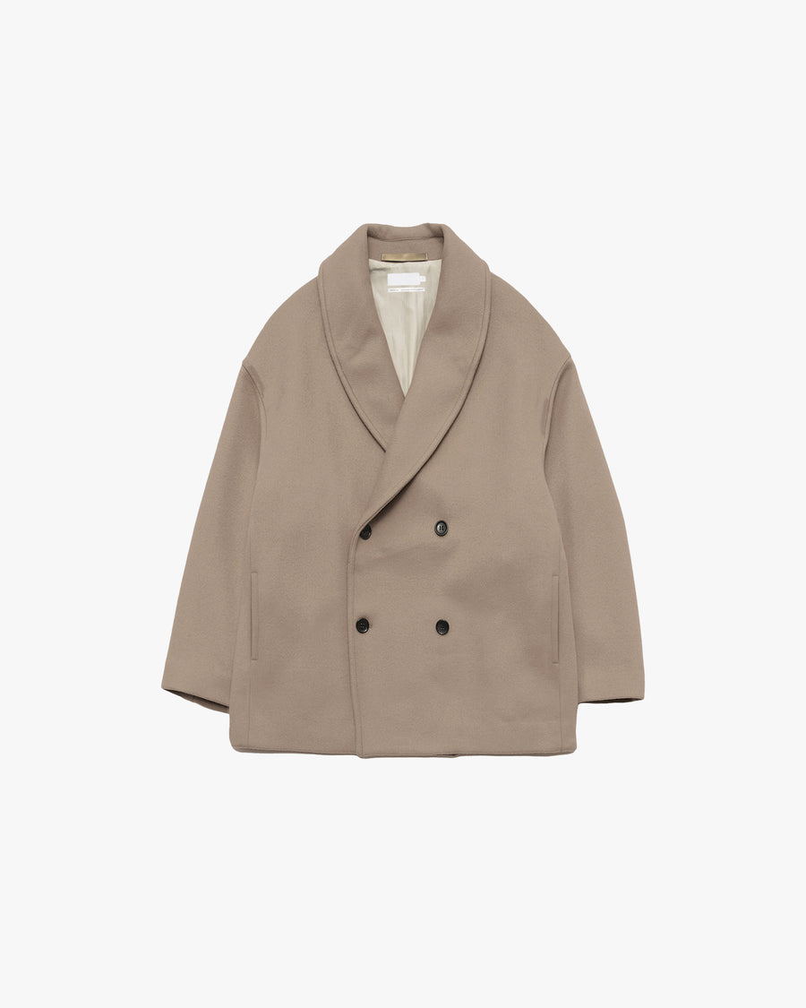 Light Melton Shawl Collar Coat [Women]