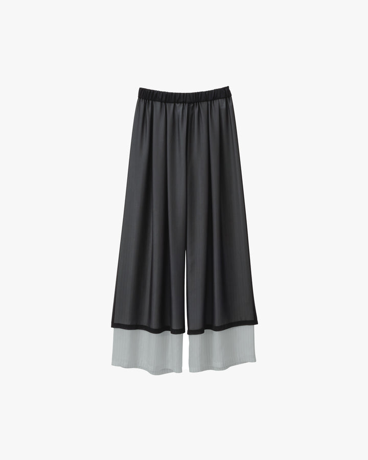 Cupro Stripe Layered Sheer Pants