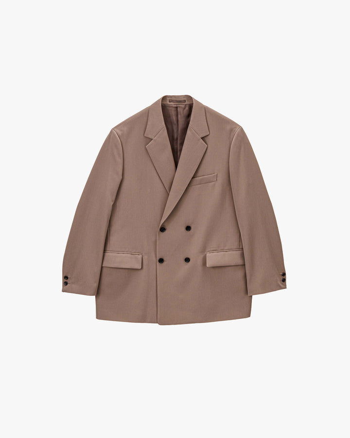 -SALE- Resin Wool Gabardine Oversized Double Jacket