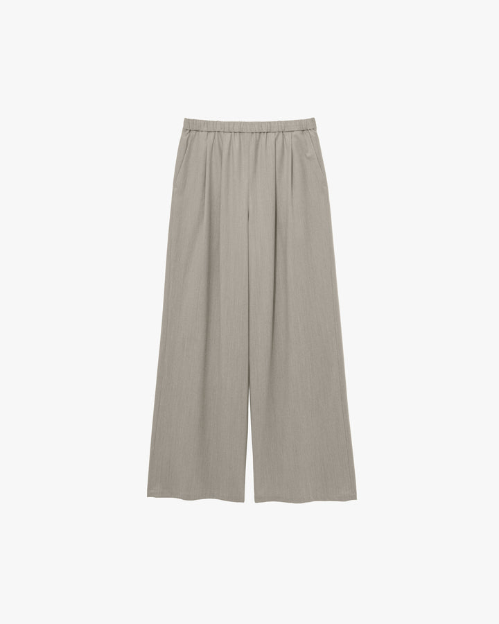 Fine Wool Saxony Easy Wide Pants