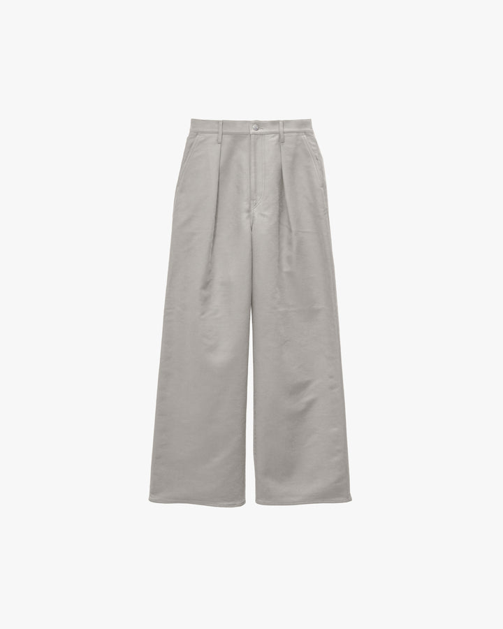 Cotton Double Serge Two Tuck Wide Pants