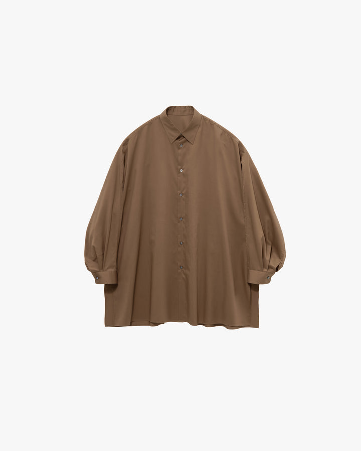 Silicon Poplin Deep Slit Regular Collar Shirt