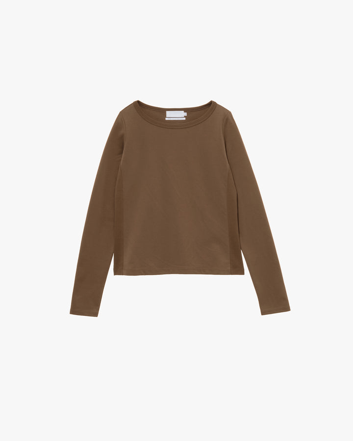 Brushed Mockrody L/S Boat Neck Tee