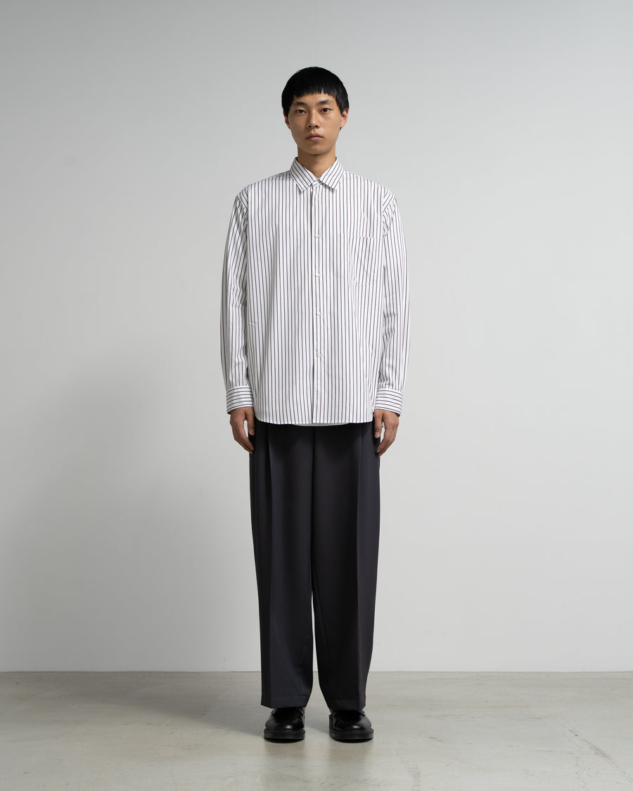 SIDOGRAS Stripe Regular Collar Shirt