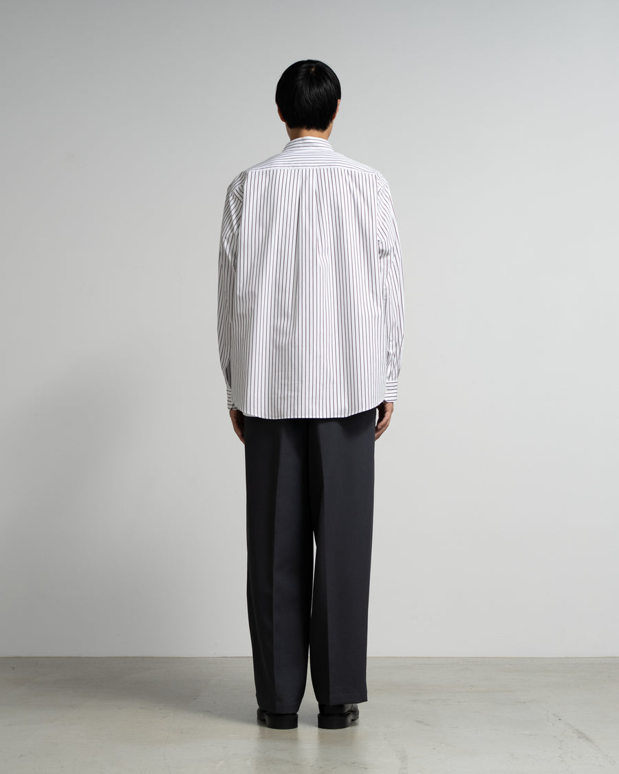 SIDOGRAS Stripe Regular Collar Shirt