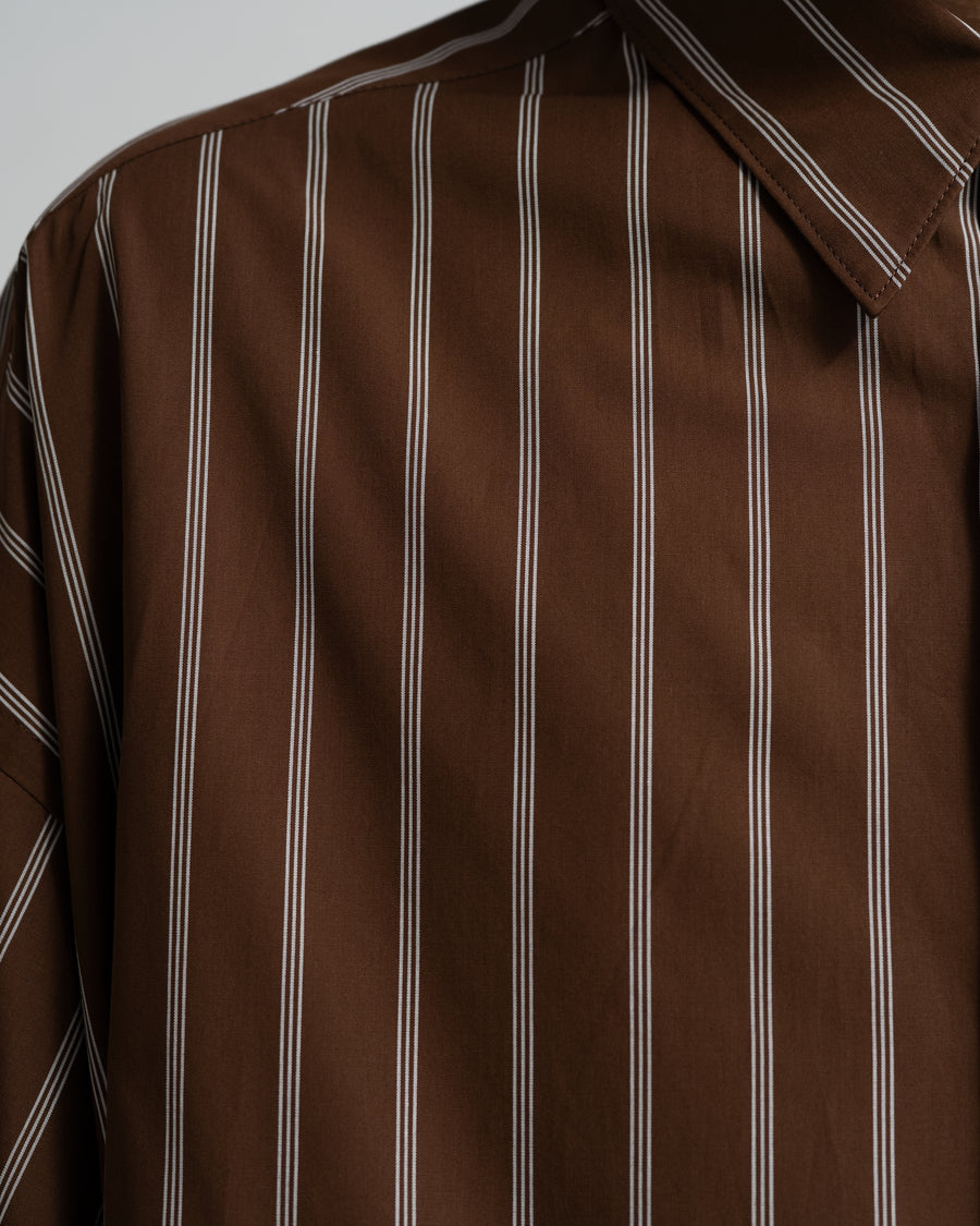 SIDOGRAS Stripe L/S Oversized Regular Collar Shirt