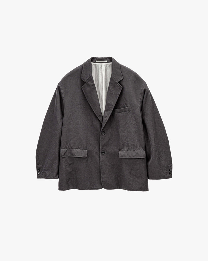 Fulled Wool Twill Oversized Jacket