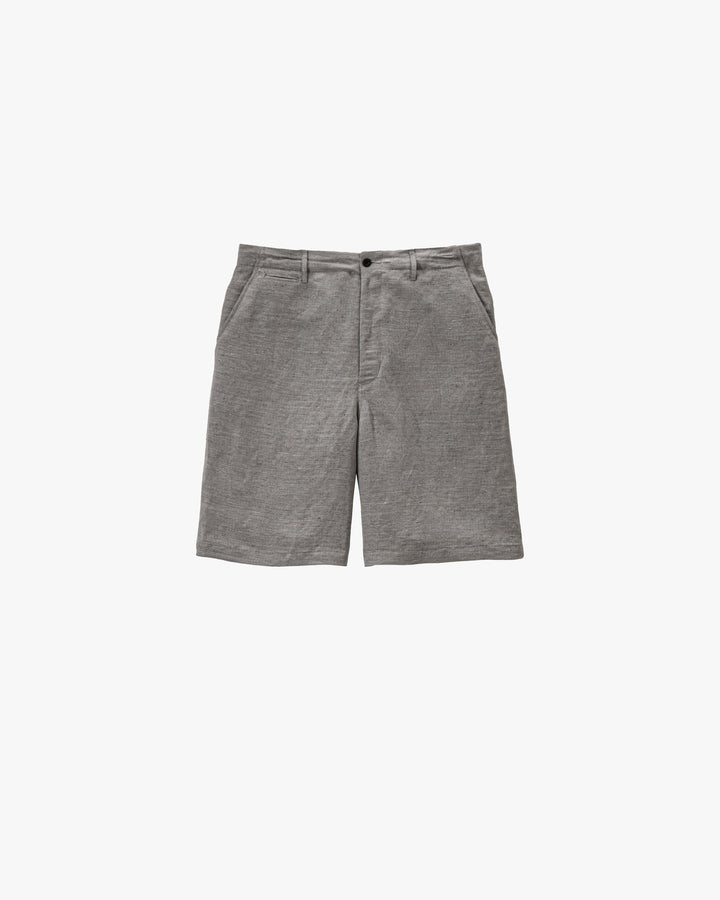 Linen Cupro Hopsack Military Shorts
