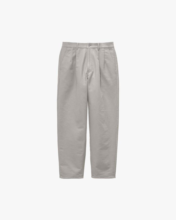 Cotton Double Serge Two Tuck Tapered Pants