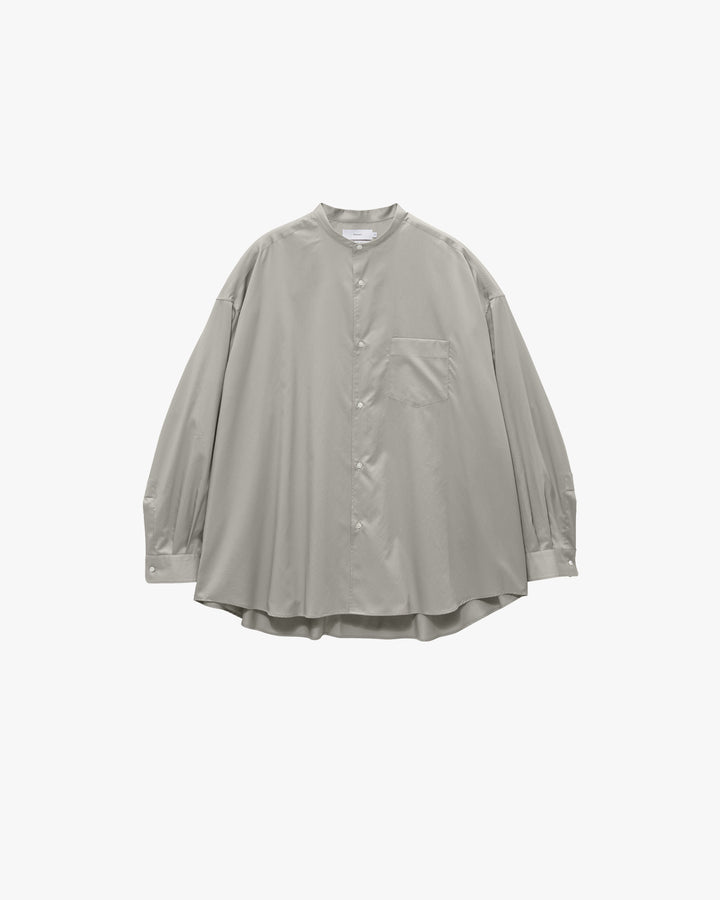Silicon Poplin Oversized Band Collar Shirt