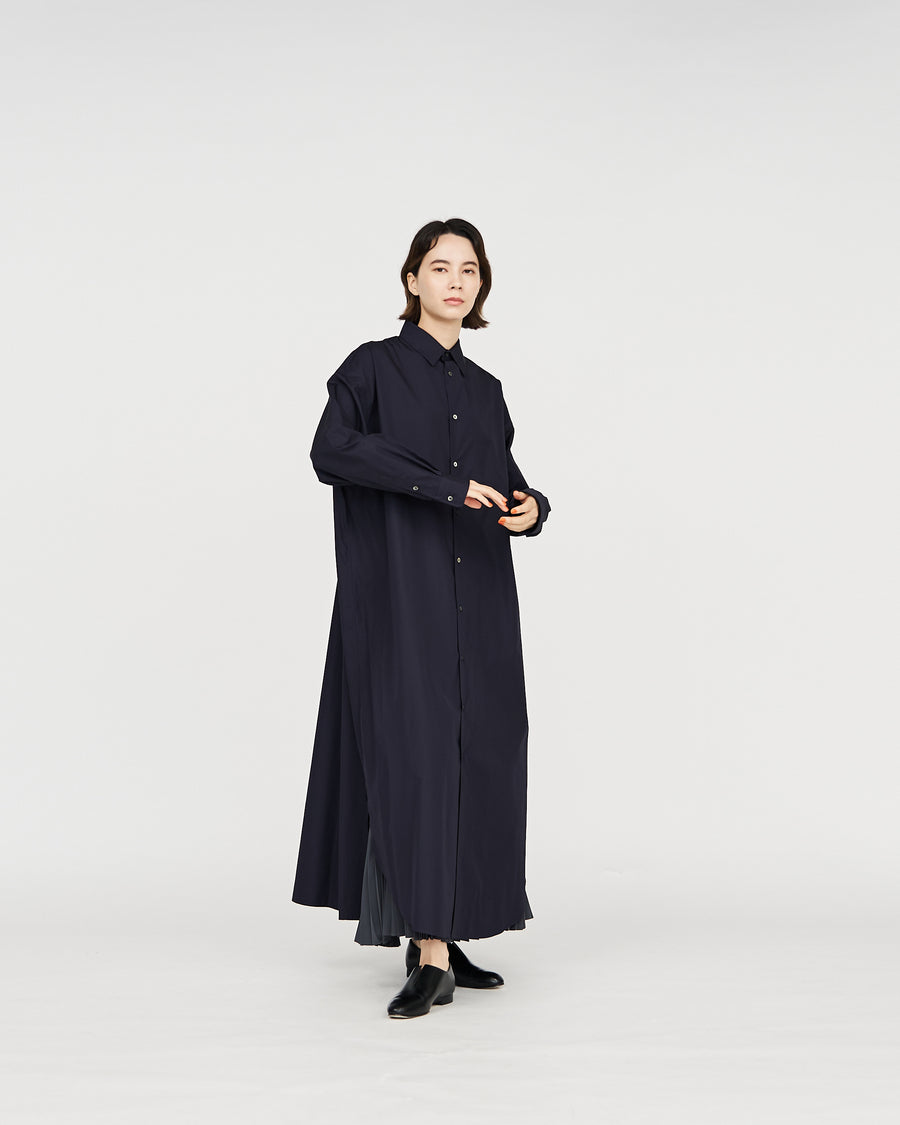 High Count Broad Oversized Regular Collar Shirt Dress
