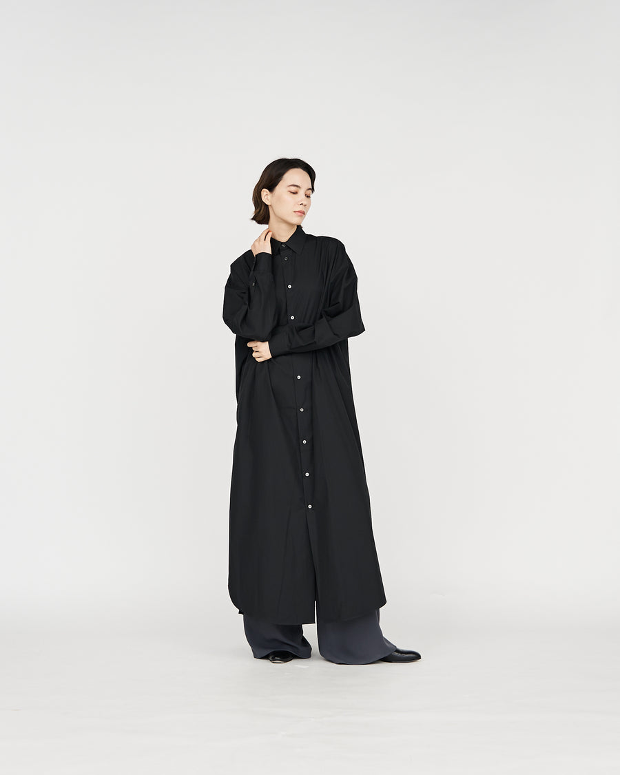 High Count Broad Oversized Regular Collar Shirt Dress
