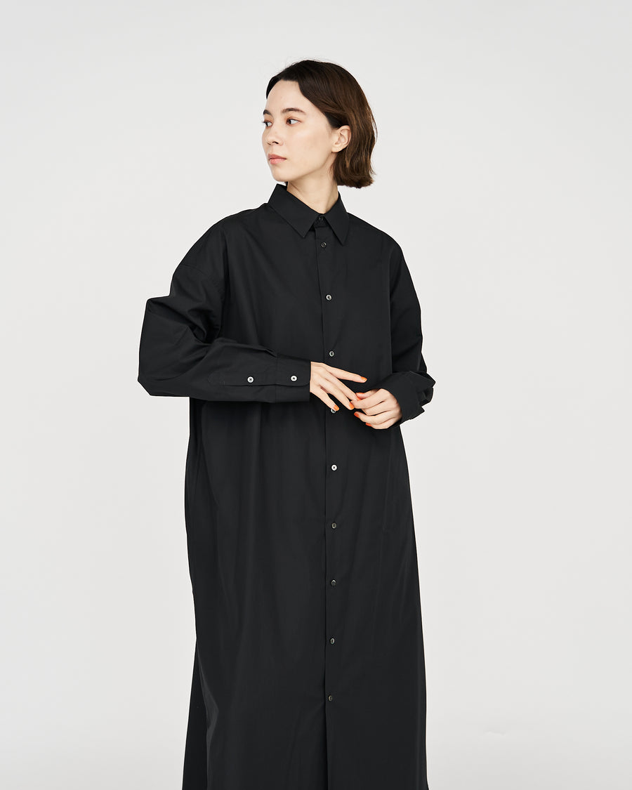 High Count Broad Oversized Regular Collar Shirt Dress