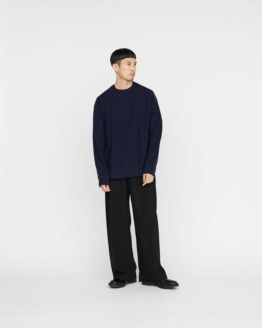BODHI for Graphpaper Waffle Cashmere Raglan Long Sleeve Tee