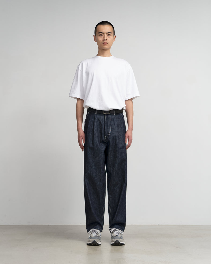 Selvage Denim Two Tuck Tapered Pants