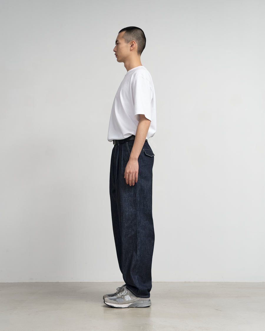 Selvage Denim Two Tuck Tapered Pants