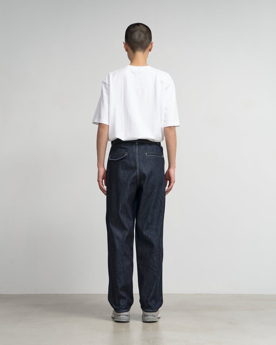 Selvage Denim Two Tuck Tapered Pants