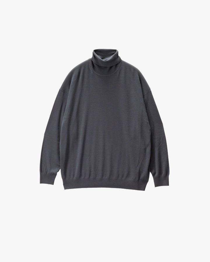 High Gauge L/S Oversized High Neck Knit