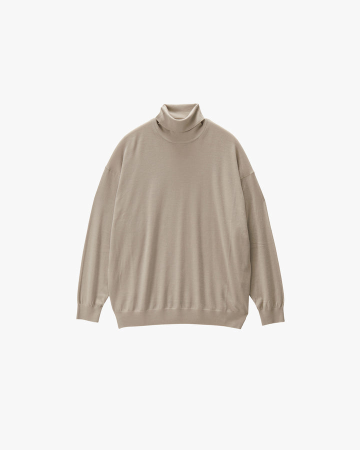 High Gauge L/S Oversized High Neck Knit