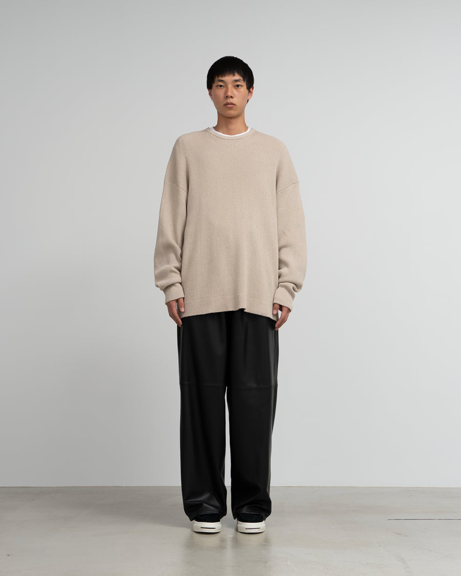 Lamb Leather Wide Easy Pants