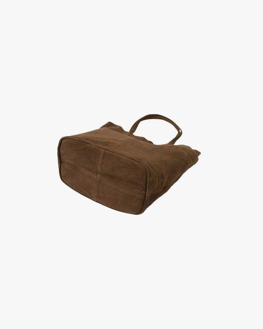 3WAY LARGE TOTE OIL SUEDE COFFEE BROWN