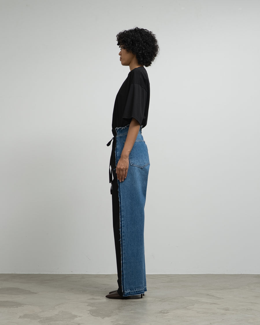 DOUBLE COTTON TWILL-DENIM JEANS