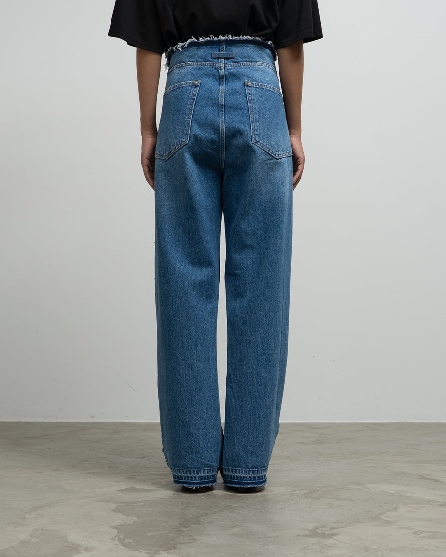 DOUBLE COTTON TWILL-DENIM JEANS