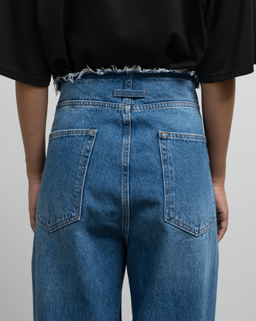 DOUBLE COTTON TWILL-DENIM JEANS