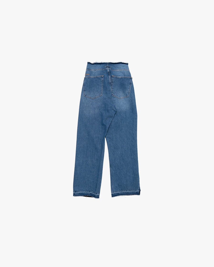 DOUBLE COTTON TWILL-DENIM JEANS