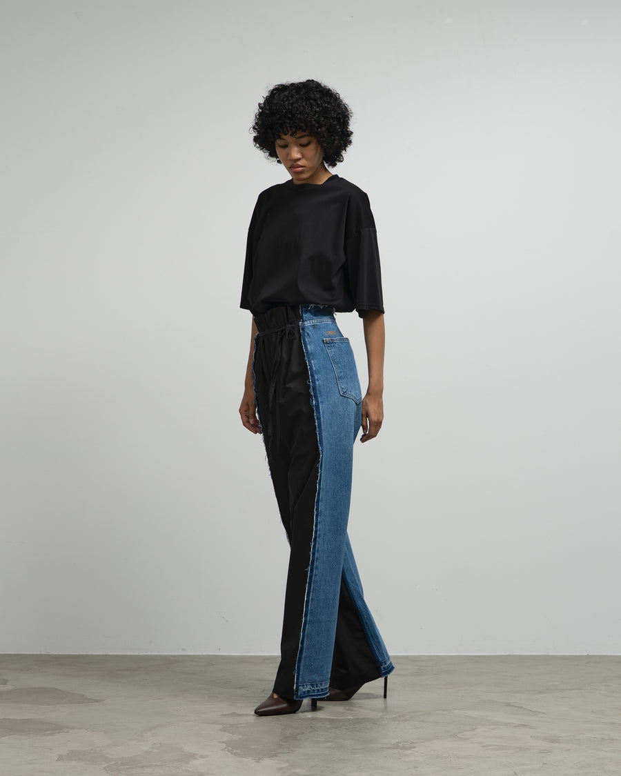 DOUBLE COTTON TWILL-DENIM JEANS