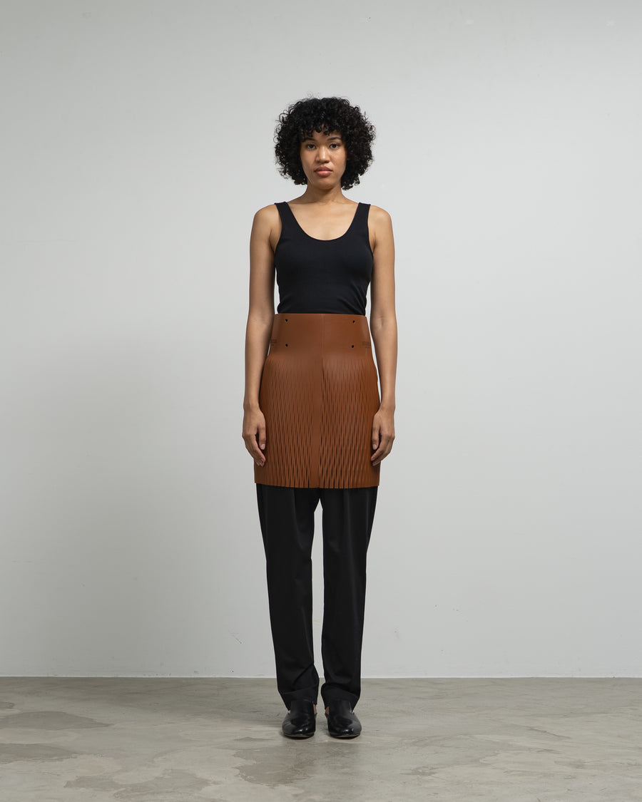 FAUX LEATHER SHEER MINI SKIRT