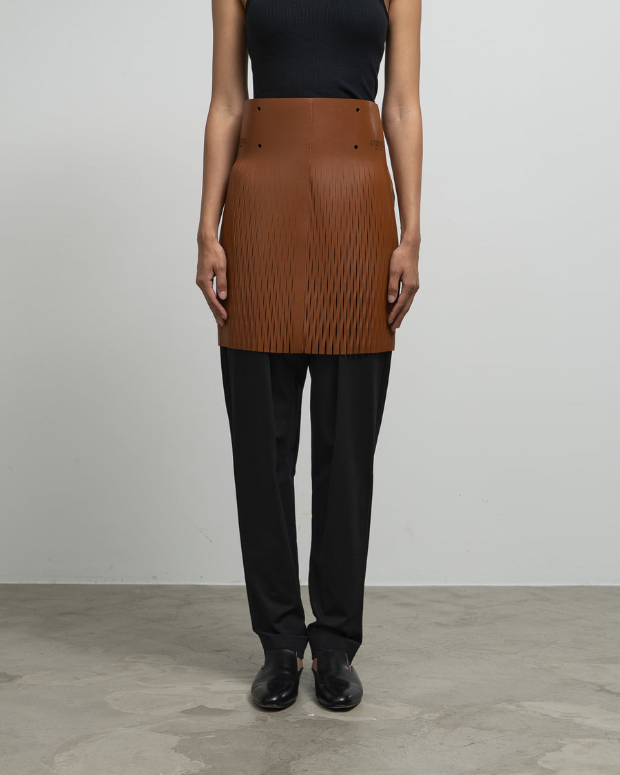 FAUX LEATHER SHEER MINI SKIRT
