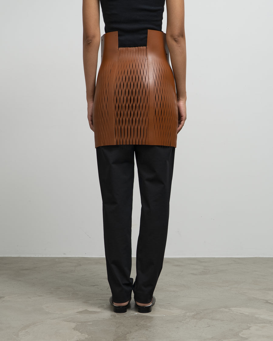 FAUX LEATHER SHEER MINI SKIRT