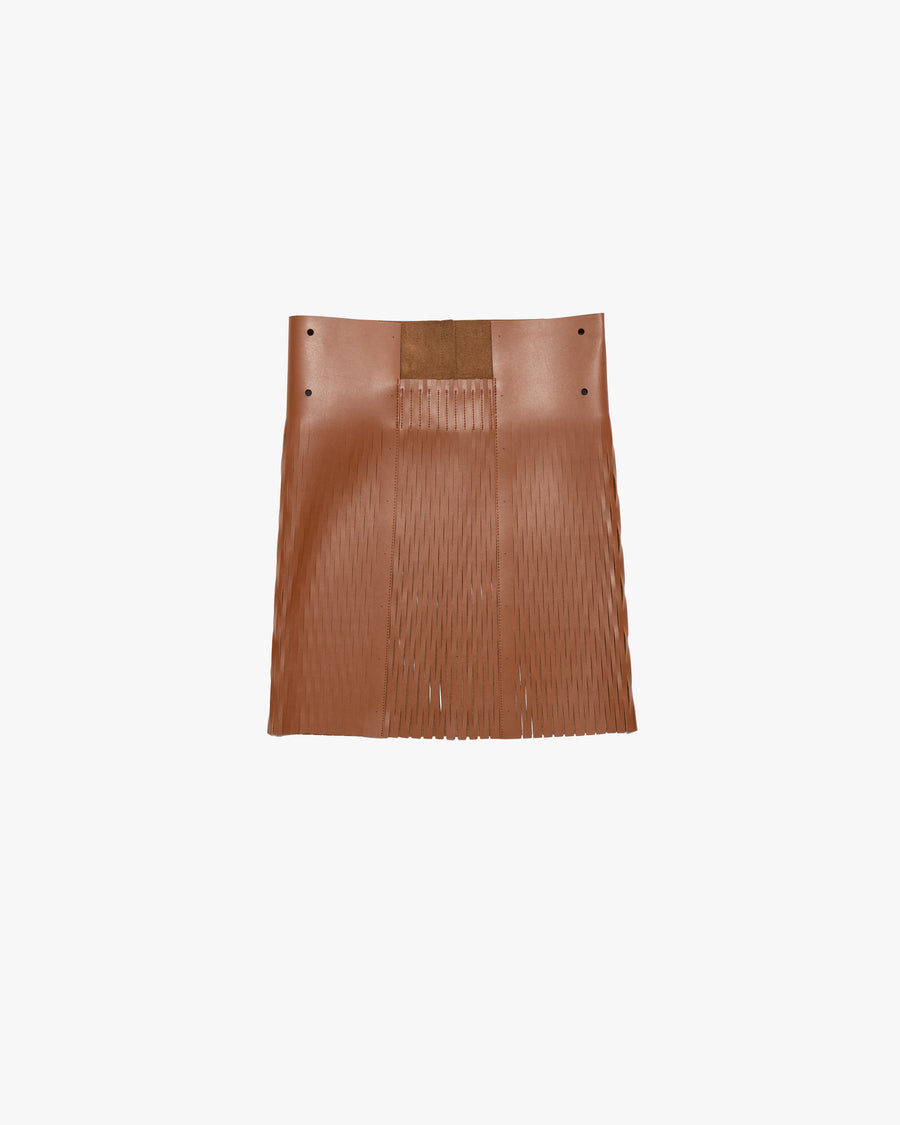 FAUX LEATHER SHEER MINI SKIRT