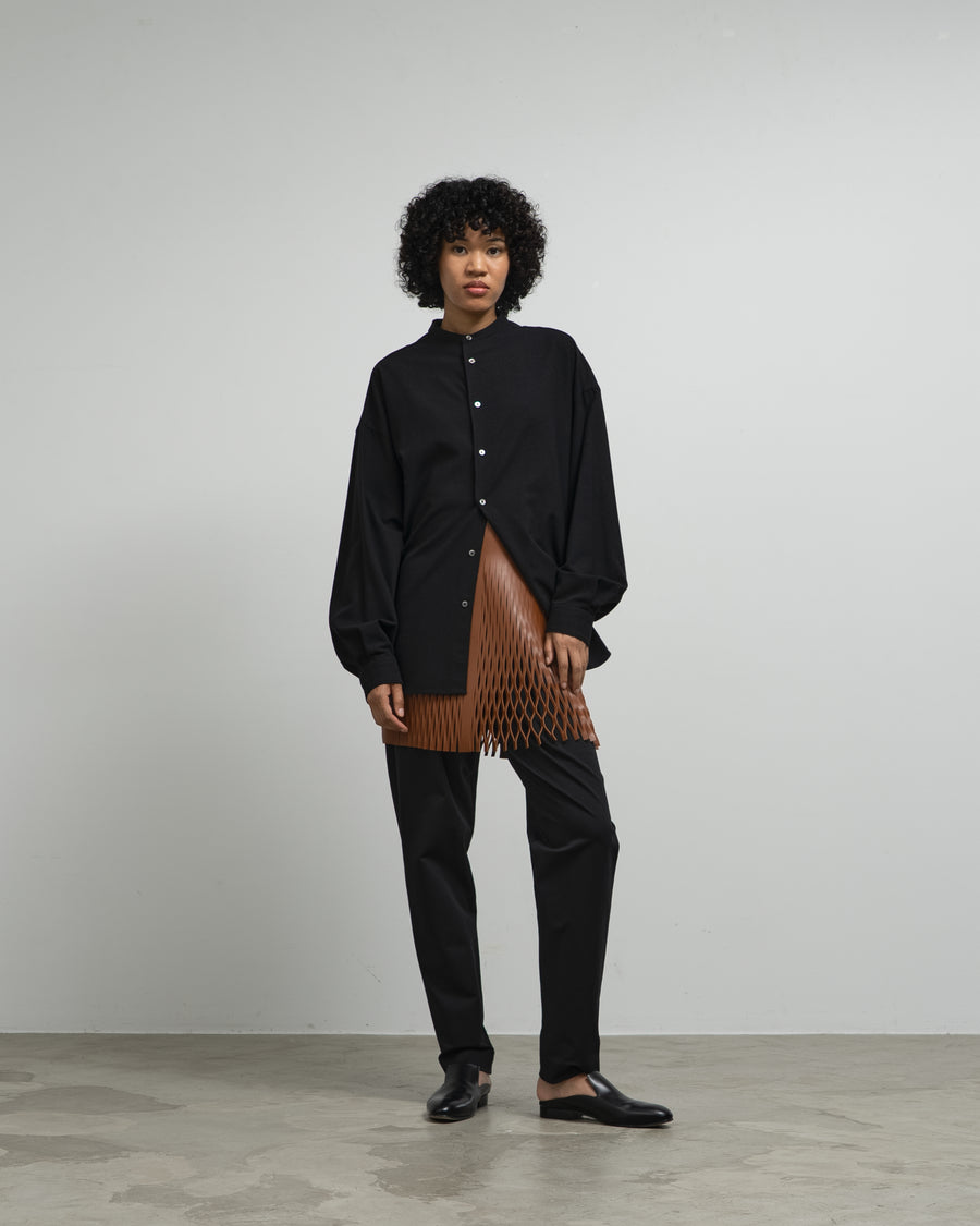 FAUX LEATHER SHEER MINI SKIRT