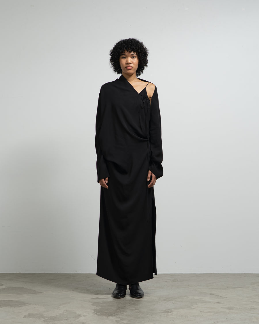 MAXI SLIP DRESS WITH SCARF DETAIL