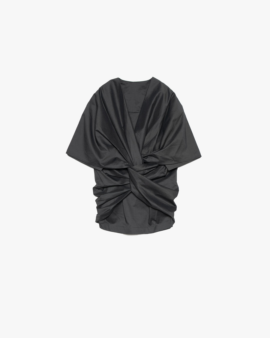 VISCOSE BLEND BLOUSE WITH A TWISTED BACK
