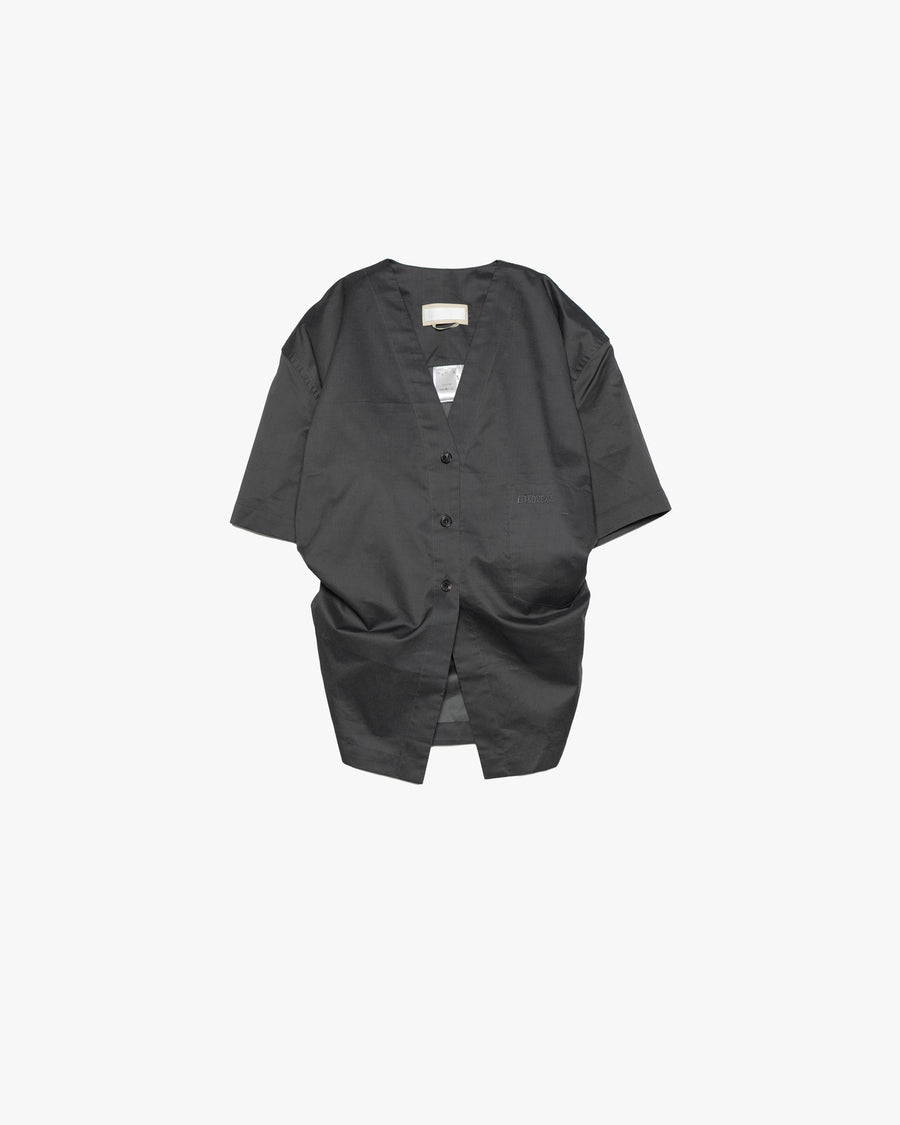 VISCOSE BLEND BLOUSE WITH A TWISTED BACK