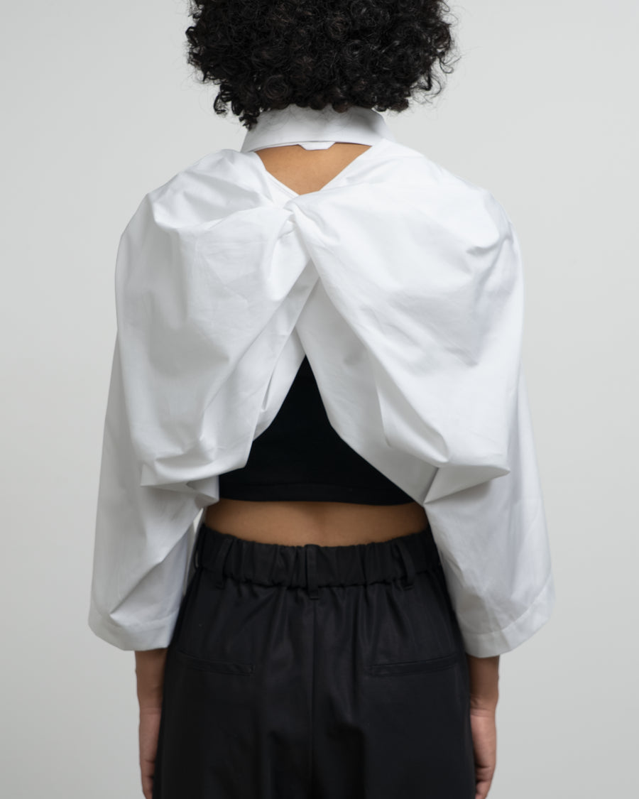 FITTED SHIRT WITH TWISTABLE SLEEVE DETAIL